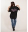 【限定】GYDA/072642772301 半袖 Tシャツ GD BACK BIG T/S ロング丈 ラインストーン ジェイダ レディース ムラサキスポーツ限定