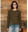 RIKKAFEMME/RF6F-2201 長袖 Tシャツ ロンT ワンポイント ロゴ リングドットボタン リッカファム レディース ムラサキスポーツ