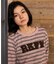RIKKAFEMME/RF6F-2204 長袖 Tシャツ ロンT ロゴ刺繍 ボーダー柄 リッカファム レディース ムラサキスポーツ
