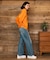RIKKAFEMME/RF6F-3102 ロングパンツ レディース デニム パンツ Gパン フリンジフレアデニム リッカファム レディース ムラサキスポーツ