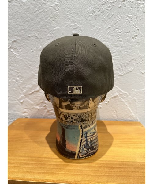 NEW ERA (ﾆｭｰｴﾗ) - 59FIFTY MLB LEATHER LOGO LA (5950 MLB ﾚｻﾞｰﾛｺﾞ ﾛｻﾝｾﾞﾙｽ･ﾄﾞｼﾞｬｰｽﾞ)