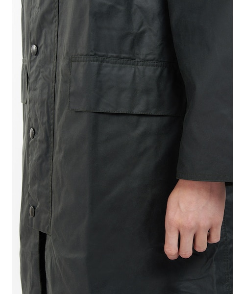 BARBOUR (ﾊﾞﾌﾞｱｰ) - OS BURGHLEY WAX LONG COAT (ｵｰﾊﾞｰｻｲｽﾞﾊﾞｰﾚｰﾜｯｸｽ
