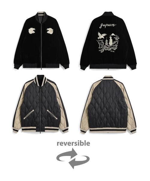 TAION (ﾀｲｵﾝ) - JPNSP REVERSIBLE SKAJAN DOWN JACKET (ｼﾞｬﾊﾟﾝｽﾍﾟｼｬﾙ