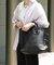 EMBOSSED LEATHER TOTE M/エンボスレザートートバッグ