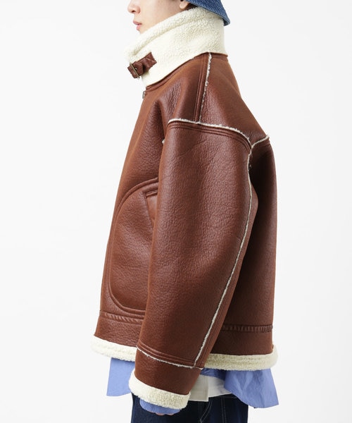 【美品】フリークスストア　B-3リバーシブル　ボアブルゾン　ブラウン　メンズM フリークスストア B-3リバーシブル ボアブルゾン ブラウン メンズM