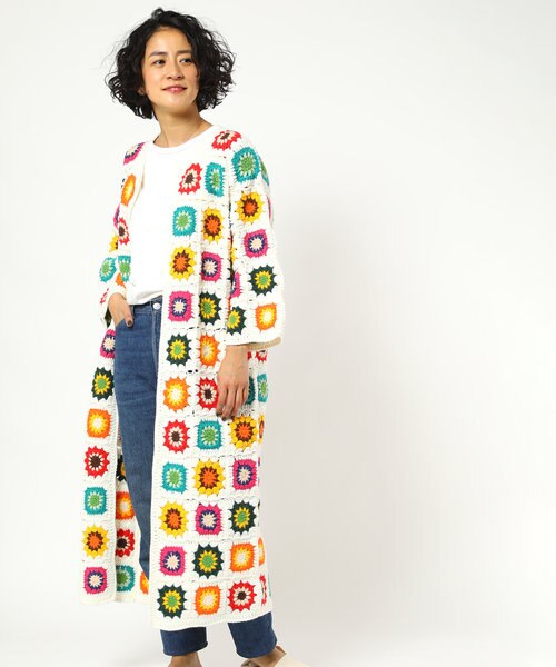 グラニースクエアロングカーディガン｜フリークスストアの通販｜&mall