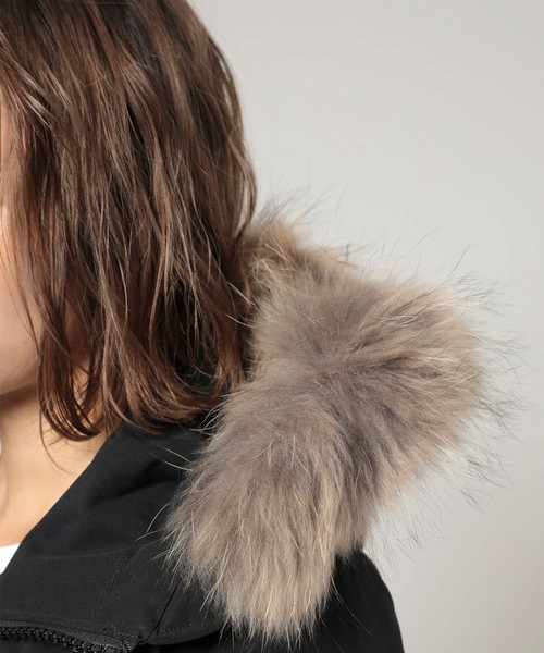 【美品】DANTON TUSSAH ショートダウンジャケット　サイズ34 Danton/ダントン Down Tussah Short/ファー付きショートダウン