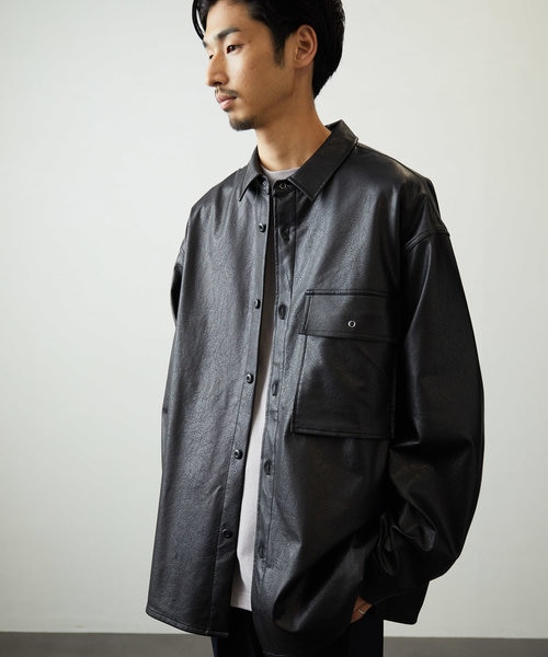 フェイクレザーシャツ｜フリークスストアの通販｜&mall（アンドモール