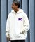 WEB限定 KAVU×FREAK'S STORE/カブー 別注 ヘビーオンス ビッグシルエット ワンポイントロゴ プルオーバーパーカー/フーディー/サガラ刺繍