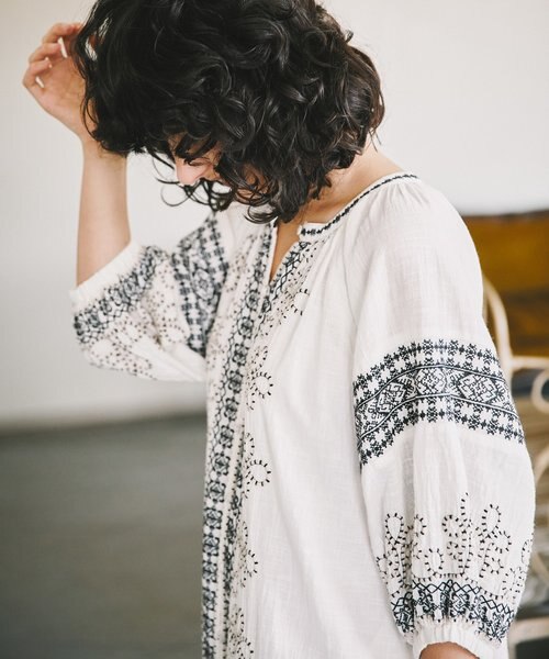 go.セール中⭐︎フリーダ インドコード刺繍ワンピース ロングワンピース インドコード刺繍ワンピース｜フリークスストアの通販｜&mall