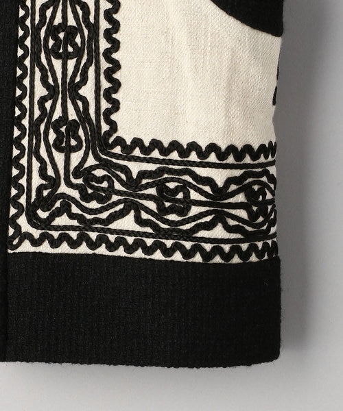 ヴィンテージスエード黒コード刺繍ベスト 620e1f5077718720d696c787499de6