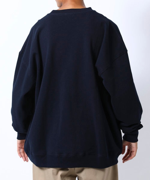 139 【美品】ケボズ×フリークスストア⭐︎ビッグパイルロゴ スウェット 即完売 FREAK'S STORE/ビッグシルエット デザイン刺繍 クルーネック
