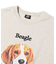 WEB限定 ビッグシルエット フロント刺繍 アニマルプリントTシャツ/Beagle/ビーグル/DOG/犬