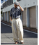 WEB限定 タックワイドストレートシルエット ワークパンツ/TCツイル/デニム/チノパンツ