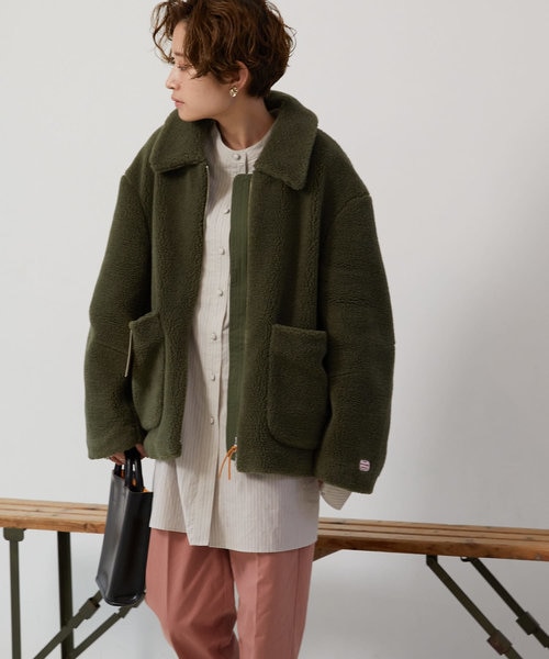 MACOBER×FREAK'S STORE 別注スタンドカラーコート MACOBER