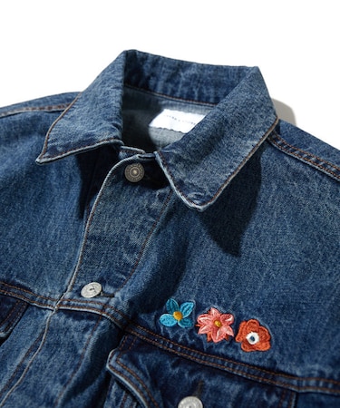 DAMAGE DENIM JACKET /デニムジャケット ダメージ加工 刺繍 