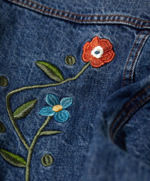 DAMAGE DENIM JACKET /デニムジャケット ダメージ加工 刺繍
