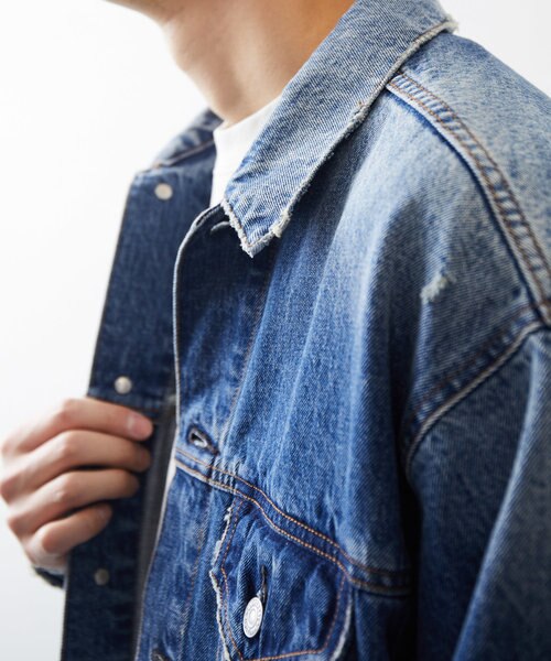 DAMAGE DENIM JACKET /デニムジャケット ダメージ加工 刺繍