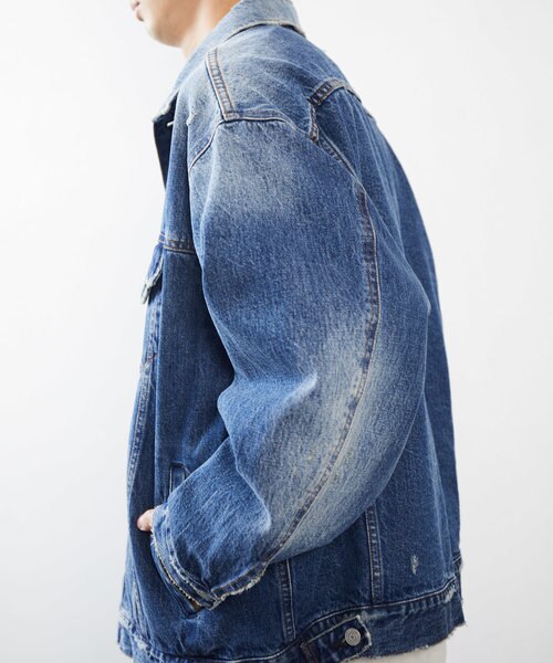 DAMAGE DENIM JACKET /デニムジャケット ダメージ加工 刺繍