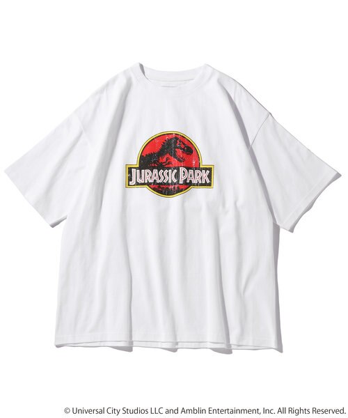 tシャツ JURASIC PARK／ロゴプリントT レディース Jurassic Park Classic Black & White Logo Women's T-Shirt