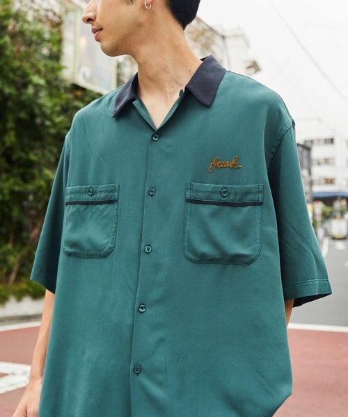 ボーリングシャツ オープンカラーシャツ 楽天市場】ボーリングシャツ サイドZIP ボウリングシャツ