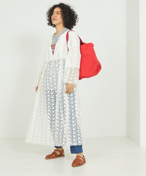 インドチュールレーススモックワンピース｜フリークスストアの