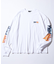 WEB限定 THRASHER×FREAK'S STORE/スラッシャー 別注 ビッグシルエット 袖プリント フレイムロゴ ロングスリーブTシャツ/ロンT