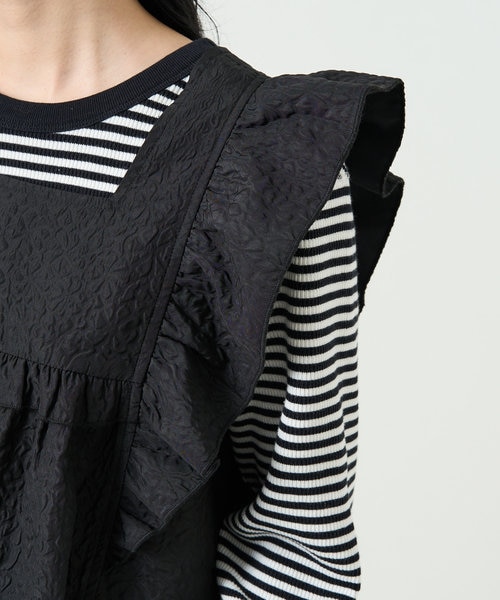 フクレジャガードフリルノースリーブブラウス｜フリークスストア