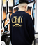WEB限定 CHILL CHAIR×FREAK'S STORE/チルチェア 別注 ビッグシルエット バックロゴ クルーネックニット/ワンポイント刺繍