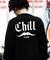 WEB限定 CHILL CHAIR×FREAK'S STORE/チルチェア 別注 ビッグシルエット バックロゴ クルーネックニット/ワンポイント刺繍