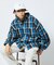 WEB限定 THE ALASKAN×FREAK'S STORE/アラスカン 別注 ビッグシルエット ヘビーネルシャツ/チェックシャツ