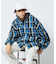 WEB限定 THE ALASKAN×FREAK'S STORE/アラスカン 別注 ビッグシルエット ヘビーネルシャツ/チェックシャツ
