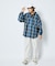 WEB限定 THE ALASKAN×FREAK'S STORE/アラスカン 別注 ビッグシルエット ヘビーネルシャツ/チェックシャツ