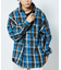 WEB限定 THE ALASKAN×FREAK'S STORE/アラスカン 別注 ビッグシルエット ヘビーネルシャツ/チェックシャツ