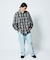 WEB限定 THE ALASKAN×FREAK'S STORE/アラスカン 別注 ビッグシルエット ヘビーネルシャツ/チェックシャツ