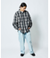 WEB限定 THE ALASKAN×FREAK'S STORE/アラスカン 別注 ビッグシルエット ヘビーネルシャツ/チェックシャツ