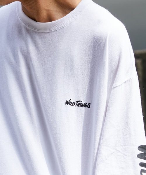 WILDTHINGS◆長袖シャツ/XL/コットン/BLU/無地/WT24013KB/24SS/ブルー WEB限定 WILD THINGS×FREAK\u0027S STORE&frasl;ワイルドシングス 別注 ビッグ