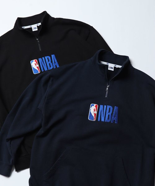 NBA Logoman 裏毛 ハーフジップスウェット｜フリークスストアの