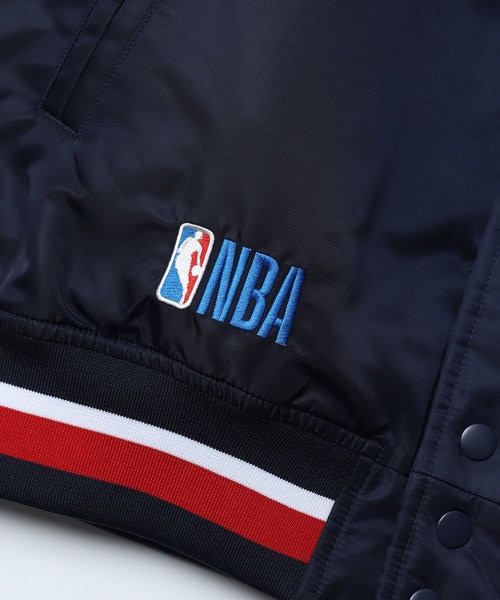 NBAチームロゴ刺繍スタジャン ネイビー NBA スタジャン 「NBA」別注 チームロゴスタジャン メンズ
