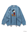 WEB限定【DISNEY/ディズニー ミッキーマウス】 別注 ビッグシルエット ラグランスリーブ クルーネック ジャガードニット/セーター