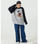 WEB限定【DISNEY/ディズニー ミッキーマウス】 別注 ビッグシルエット ラグランスリーブ クルーネック ジャガードニット/セーター
