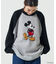 WEB限定【DISNEY/ディズニー ミッキーマウス】 別注 ビッグシルエット ラグランスリーブ クルーネック ジャガードニット/セーター