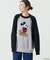 WEB限定【DISNEY/ディズニー ミッキーマウス】 別注 ビッグシルエット ラグランスリーブ クルーネック ジャガードニット/セーター