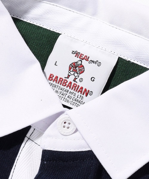 WEB限定 BARBARIAN/バーバリアン 12oz Rugby Collar L/S Shirts/ラガー