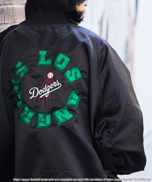 メジャーリーグベースボール A's スタジャン Lサイズ　緑 WEB限定 MLB/メジャーリーグベースボール 別注 ビッグシルエット