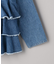 DENIM RUFFLE RUFFLE SHIRT/デニムラッフルラッフルシャツ