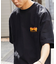 【限定展開】THRASHER×FREAK'S STORE/スラッシャー 別注 ビッグシルエット ワンポイント刺繍 フレイムロゴ クルーネックTシャツ