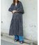 インドボイル紐付きカフタン風2WAYワンピース