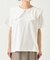 フリル丸襟カットショートスリーブTシャツ