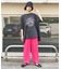 カラージョーゼットパンツ/レーヨンイージーパンツ